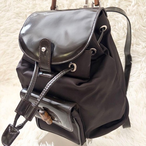 Gucci mini zaino bambù - gucci,
