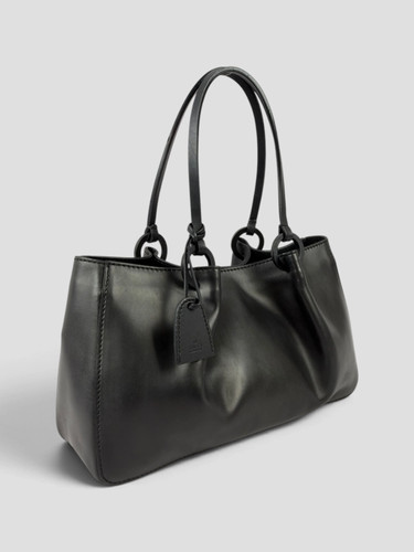 Gucci black leather tote borsa - gucci,